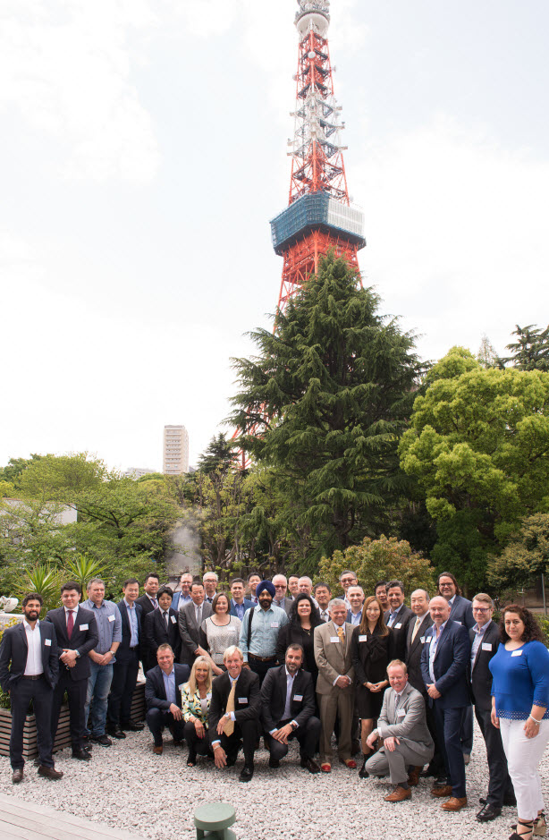 Pharma Logistics Network Attendees gather in the Shadow of the Tokyo Tower
